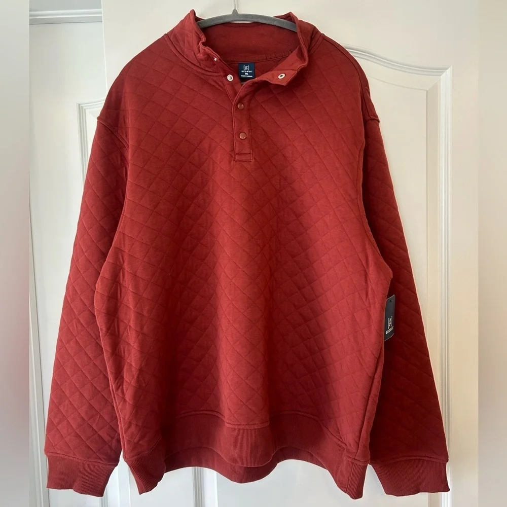 NWT George Men's Quilted Snap Pullover Jacket - Size 2XL - Picture 3 of 8